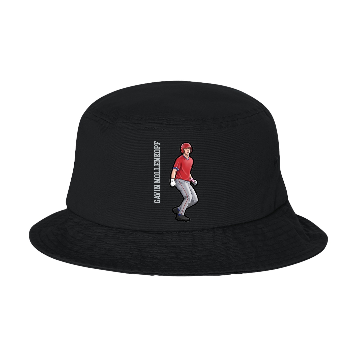 Bucket Cap — Name Vertical in Black