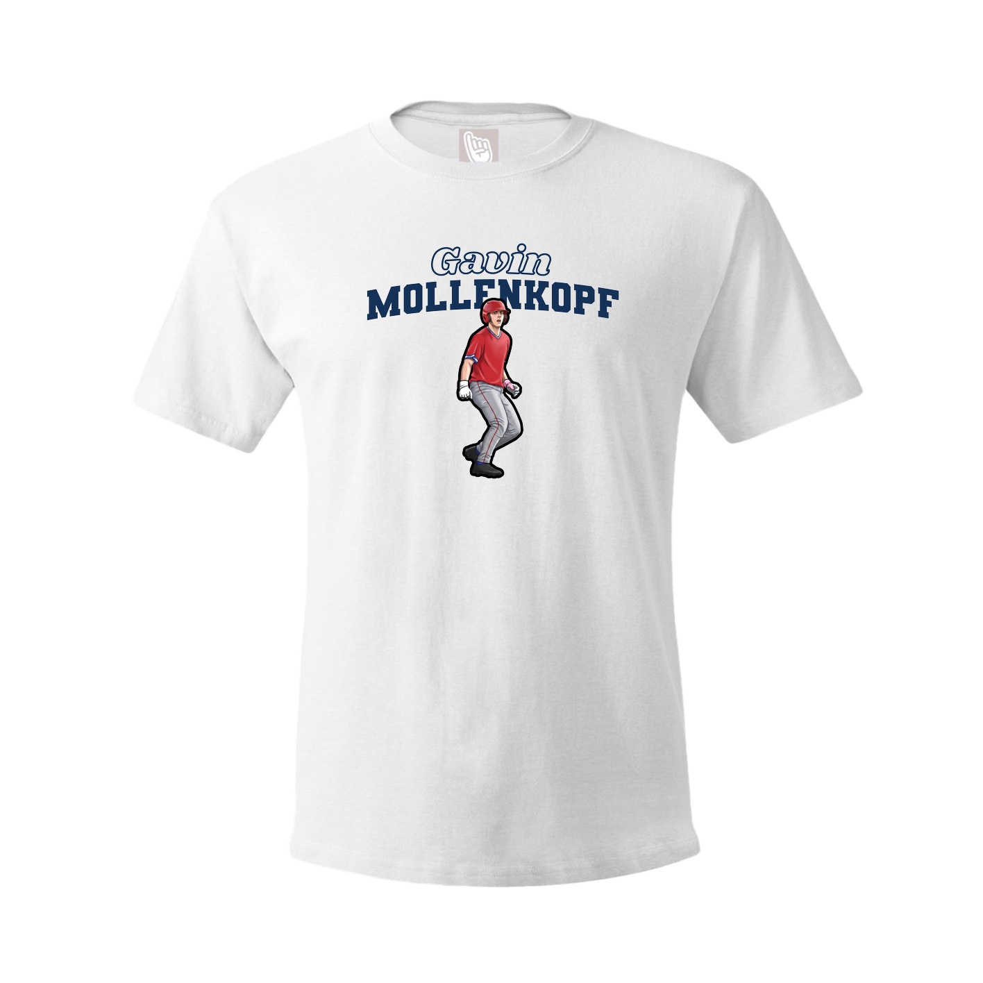 Youth Tee — Name Arch in White