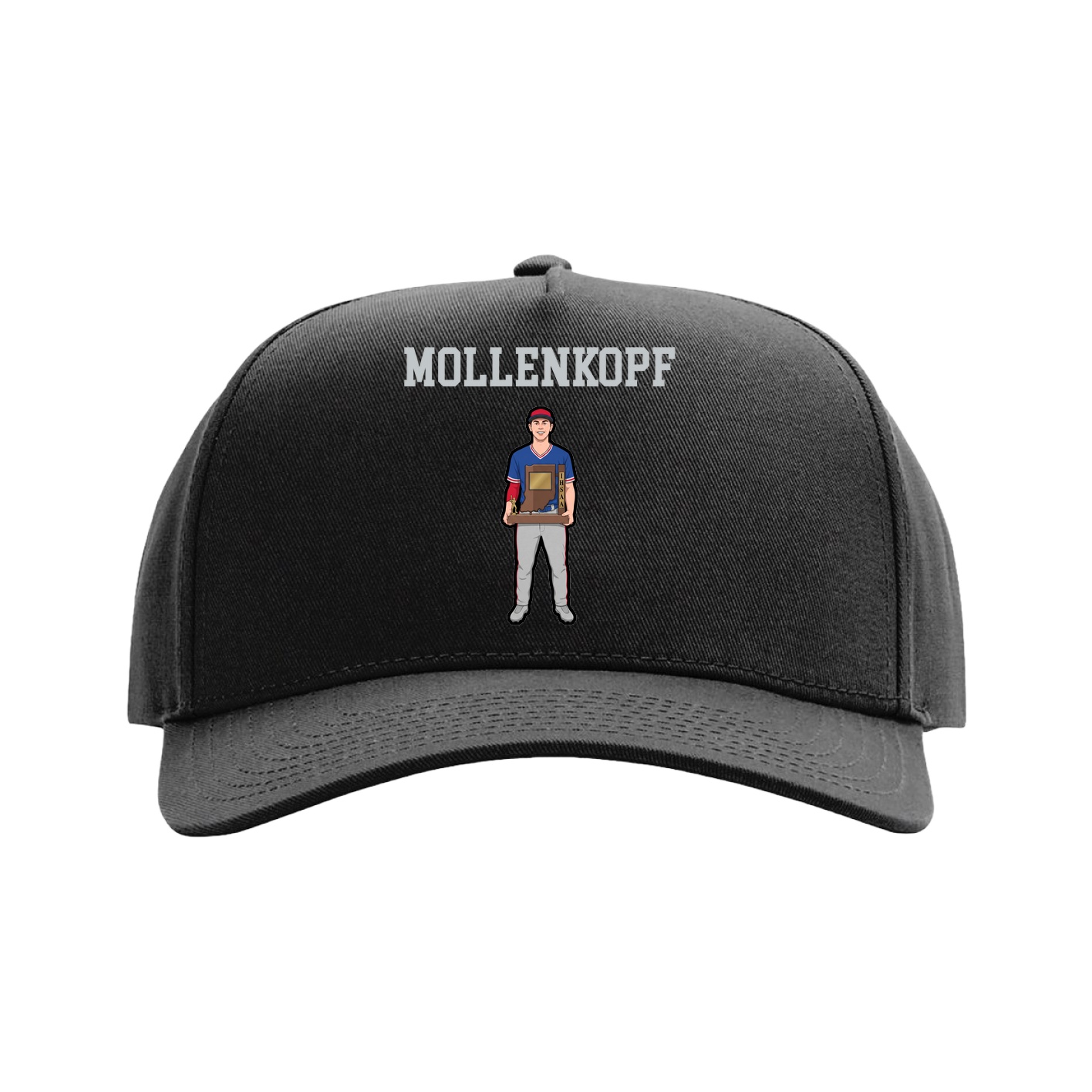 Full Fabric Five-Panel Champ Cap — Shirsey in Black