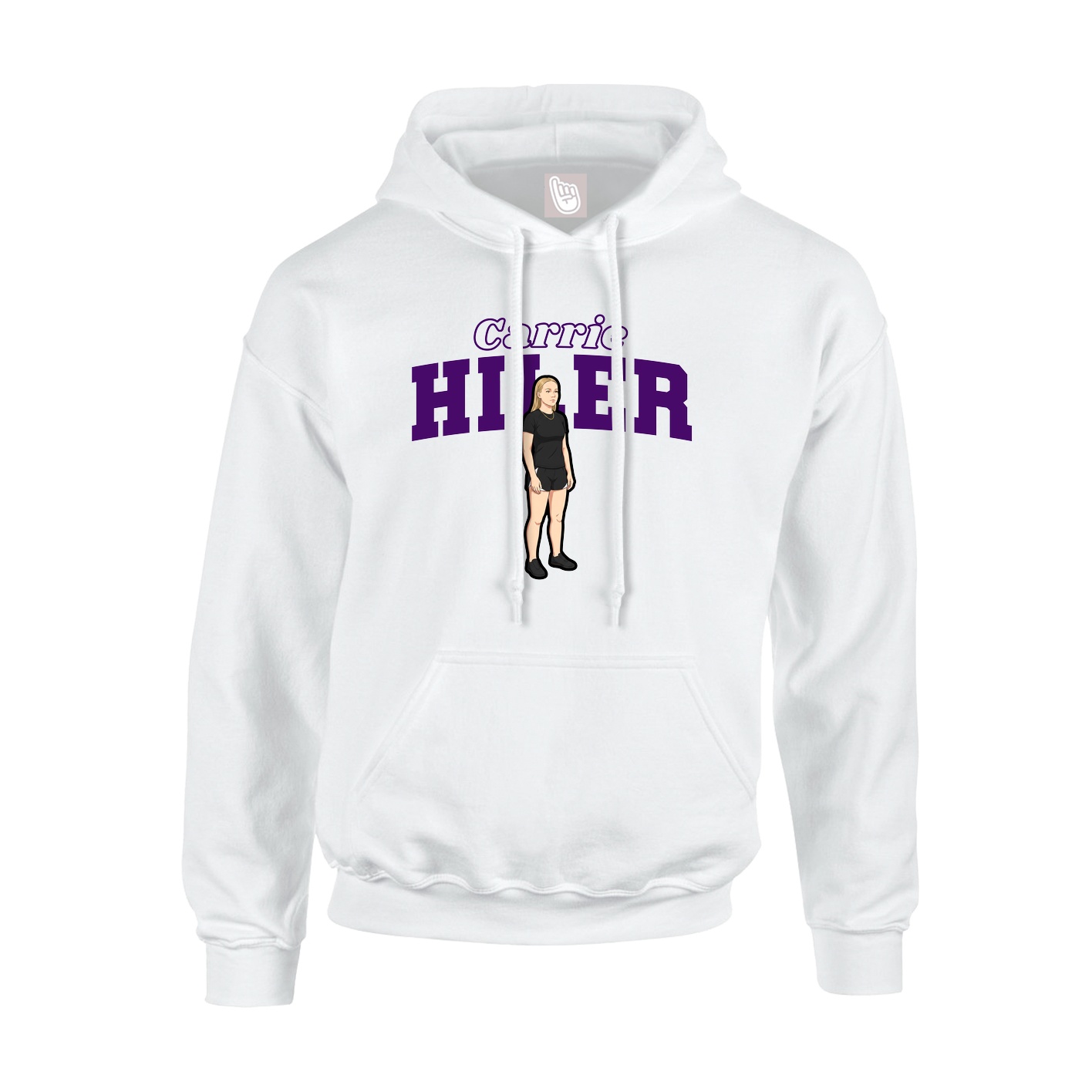 Hoodie — Name Arch in White