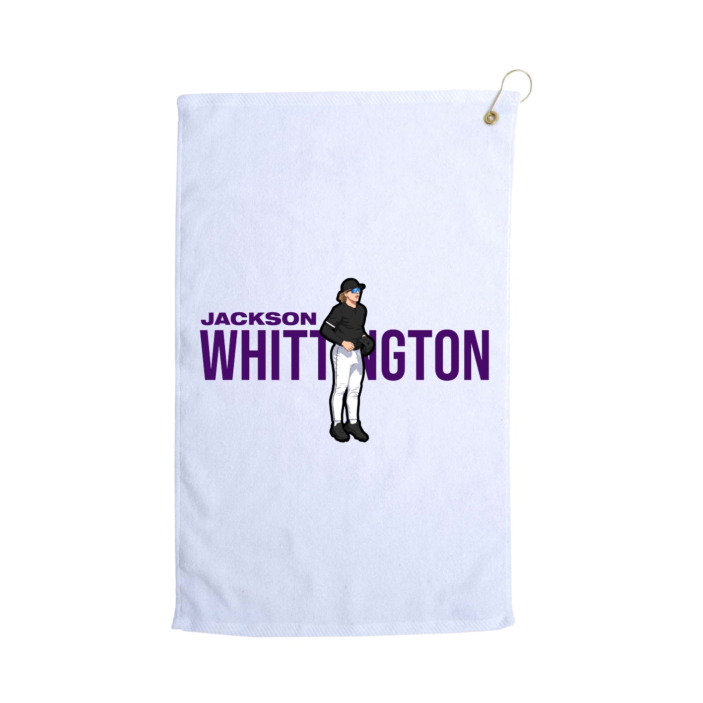 Golf Towel — Player Name in White