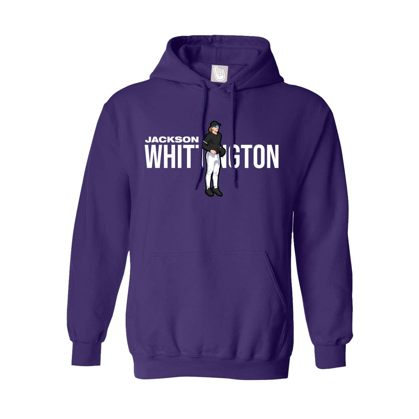 Hoodie — Player Name in Purple