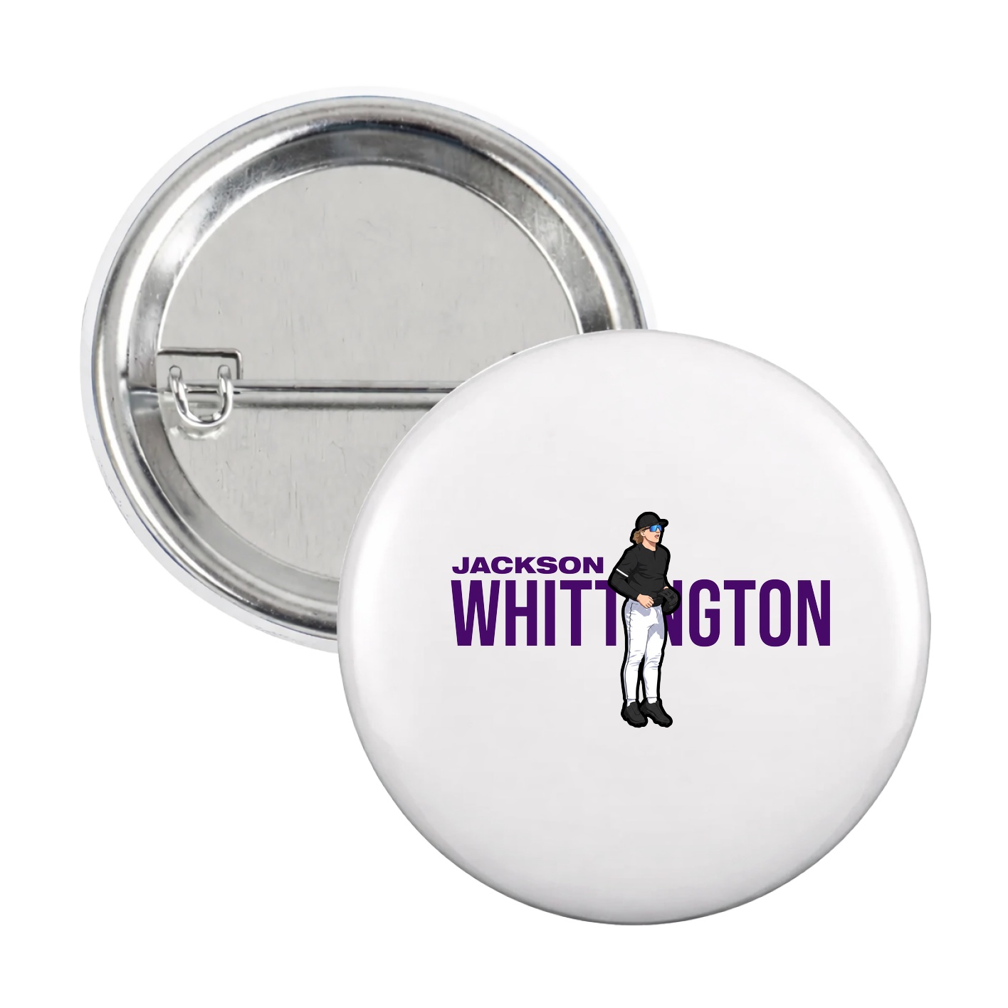 Game Day Button — Player Name in White