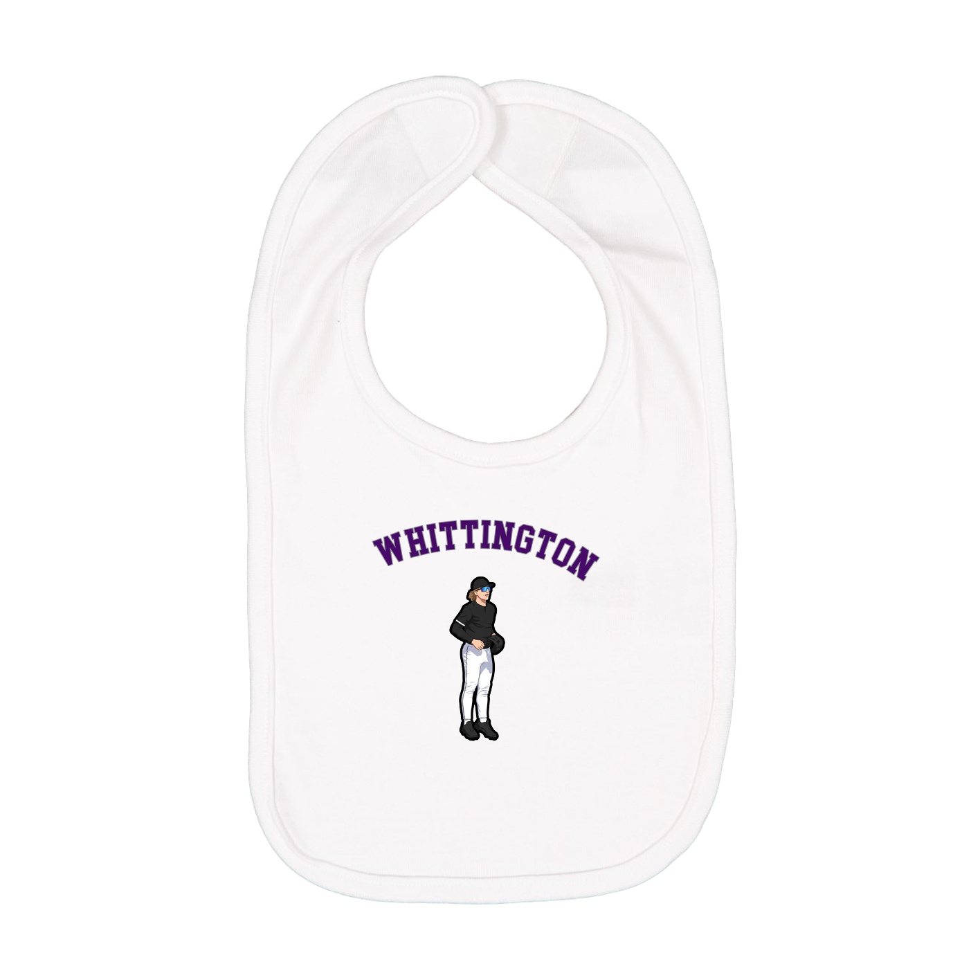Infant Bib — Shirsey Arch in White