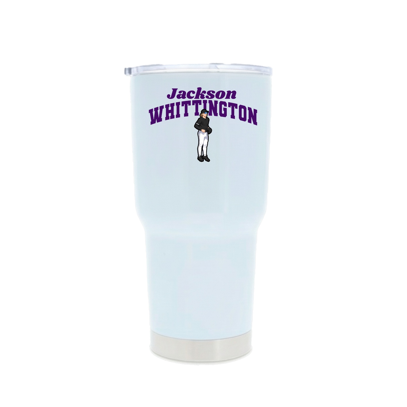 30oz Stainless Steel Tumbler — Signature Arch in White