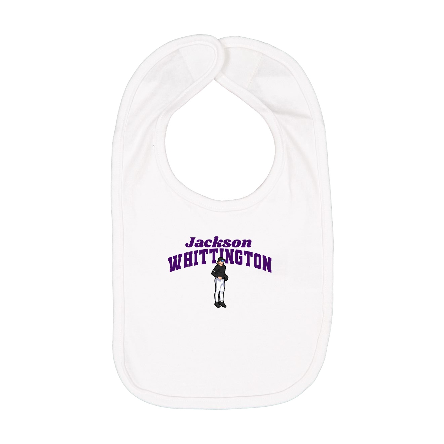 Infant Bib — Signature Arch in White