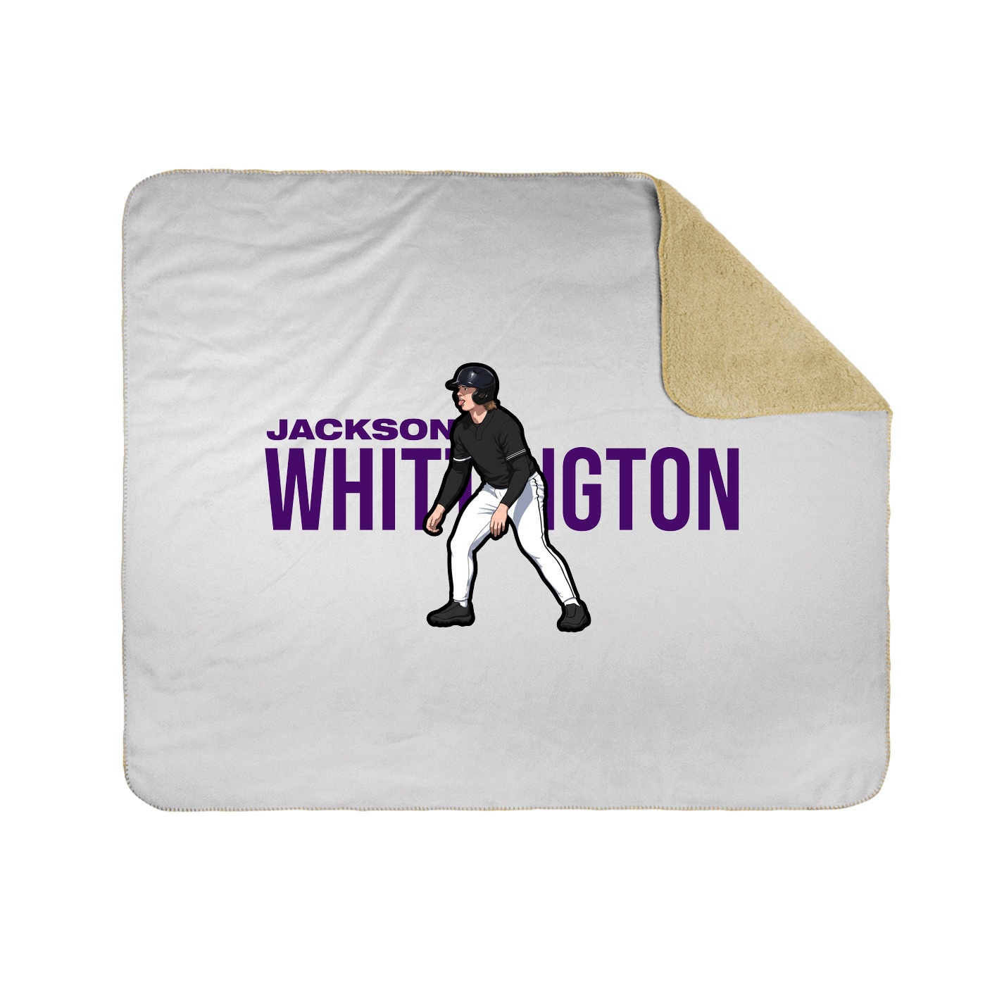 Throw Blanket — Player Name in White