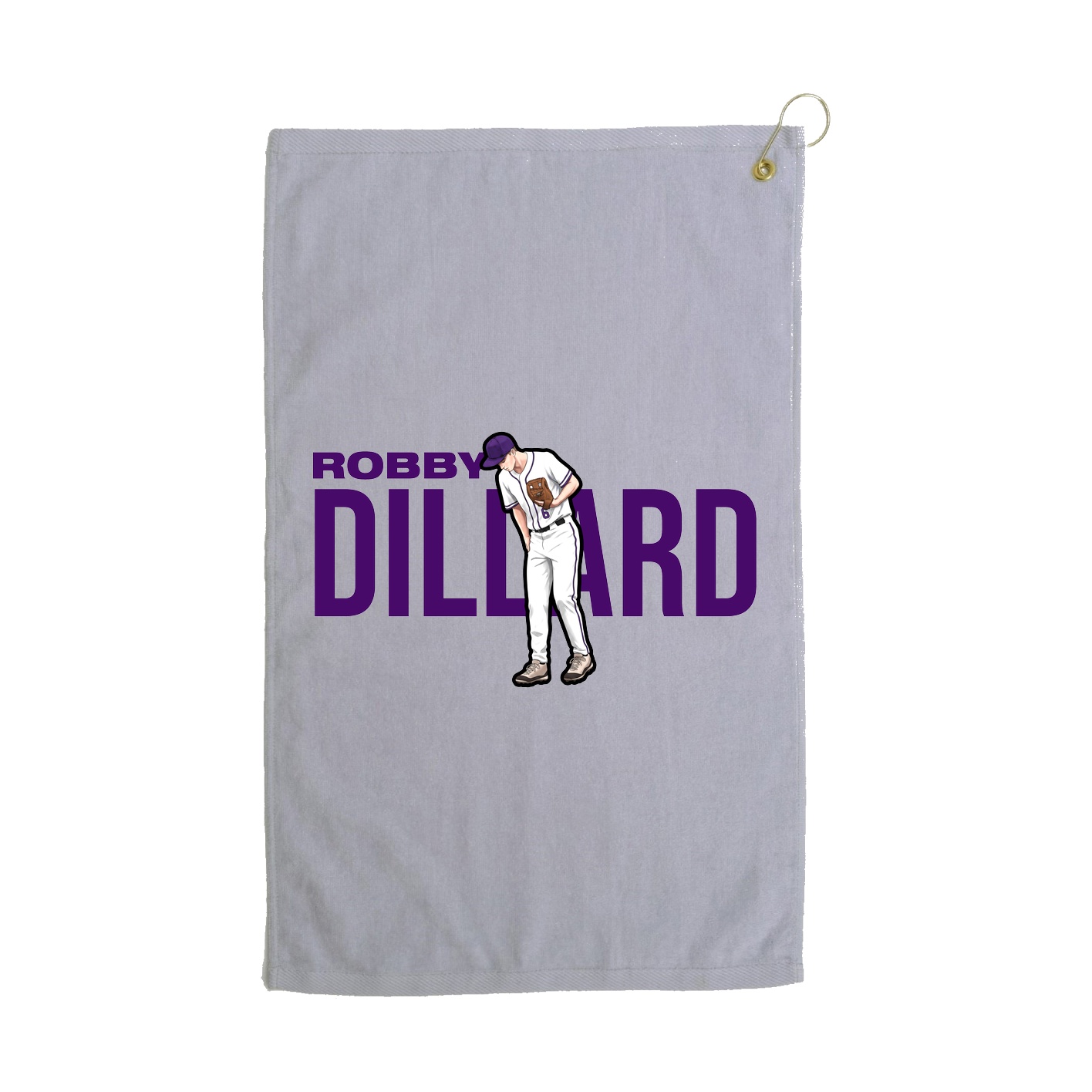 Golf Towel — Player Name in Grey