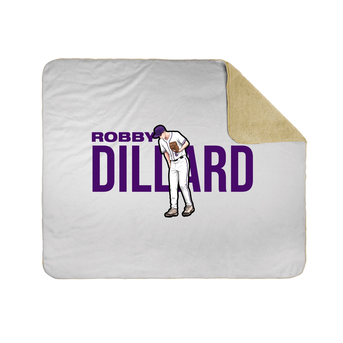 Throw Blanket — Player Name in White