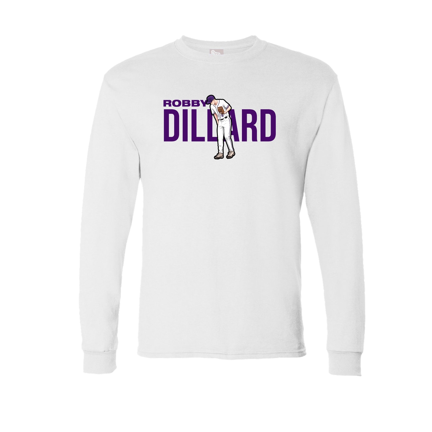 Long Sleeve Tee — Player Name in White