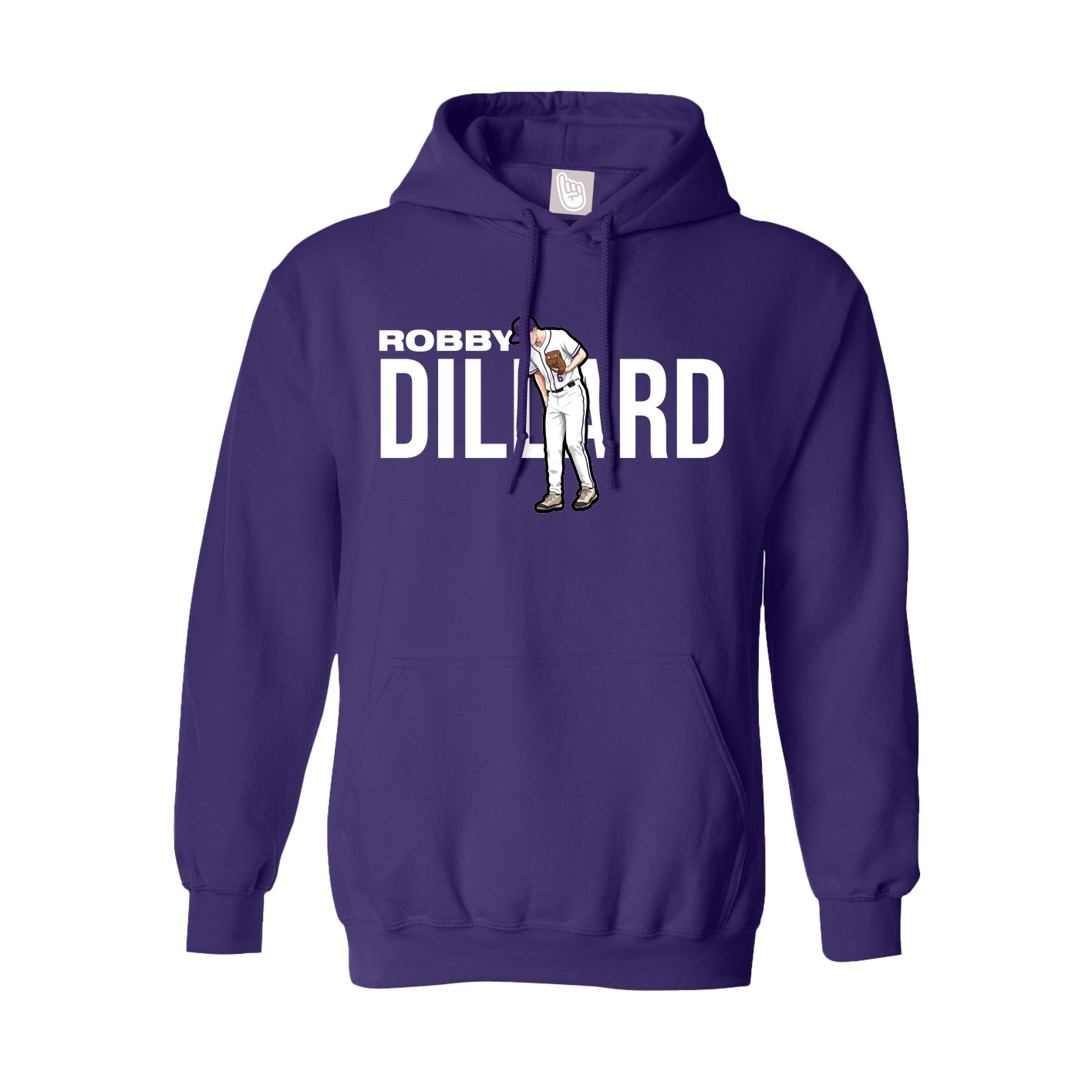 Youth Hoodie — Player Name in Purple