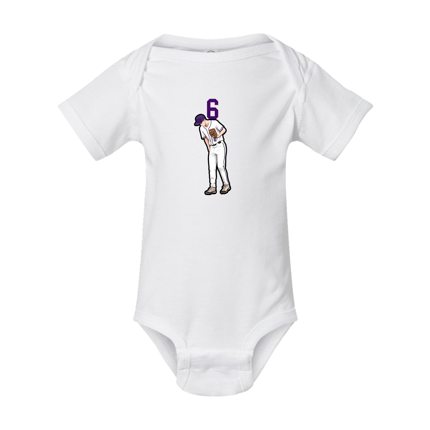 Baby Onesie — Number Top in White