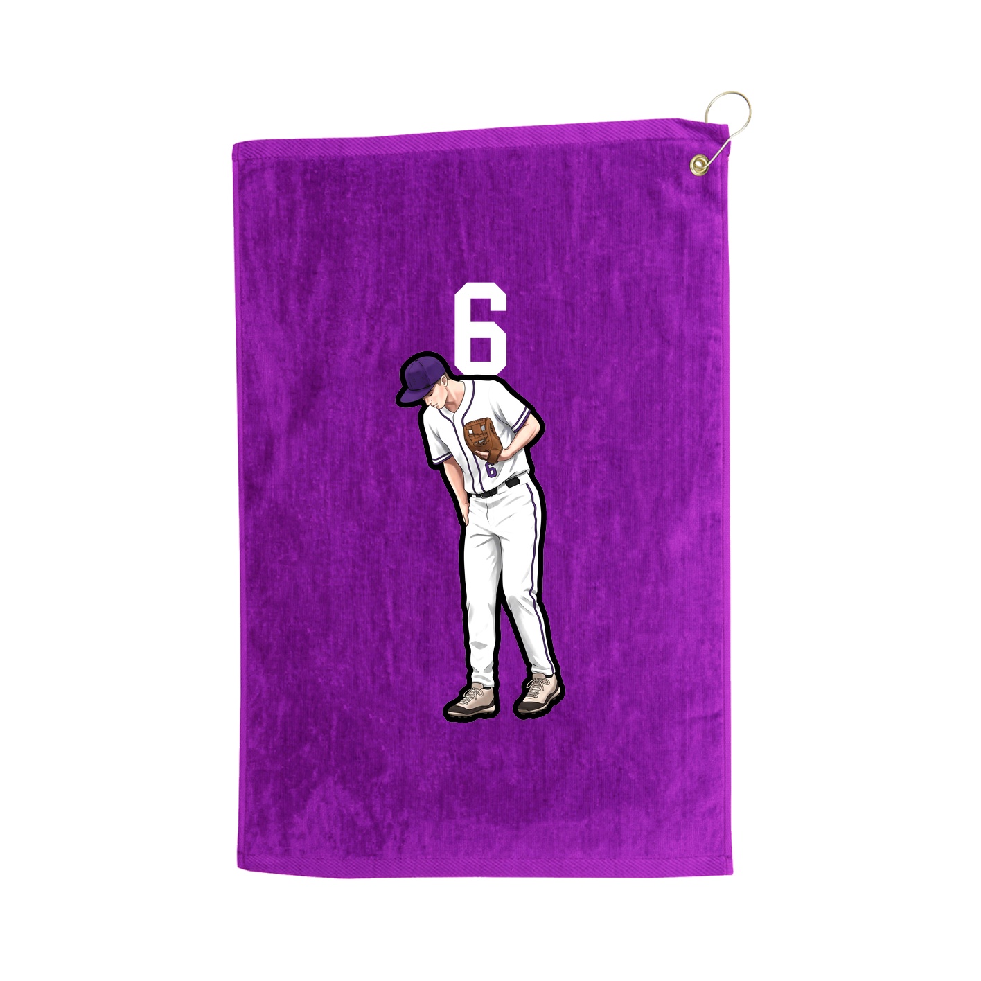 Golf Towel — Number Top in Purple