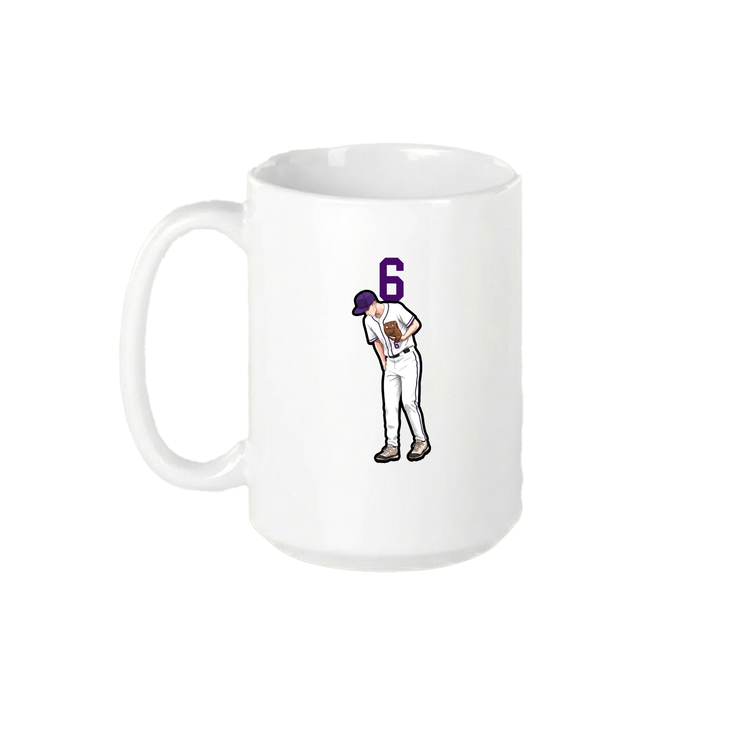15oz Coffee Mug — Number Top in White