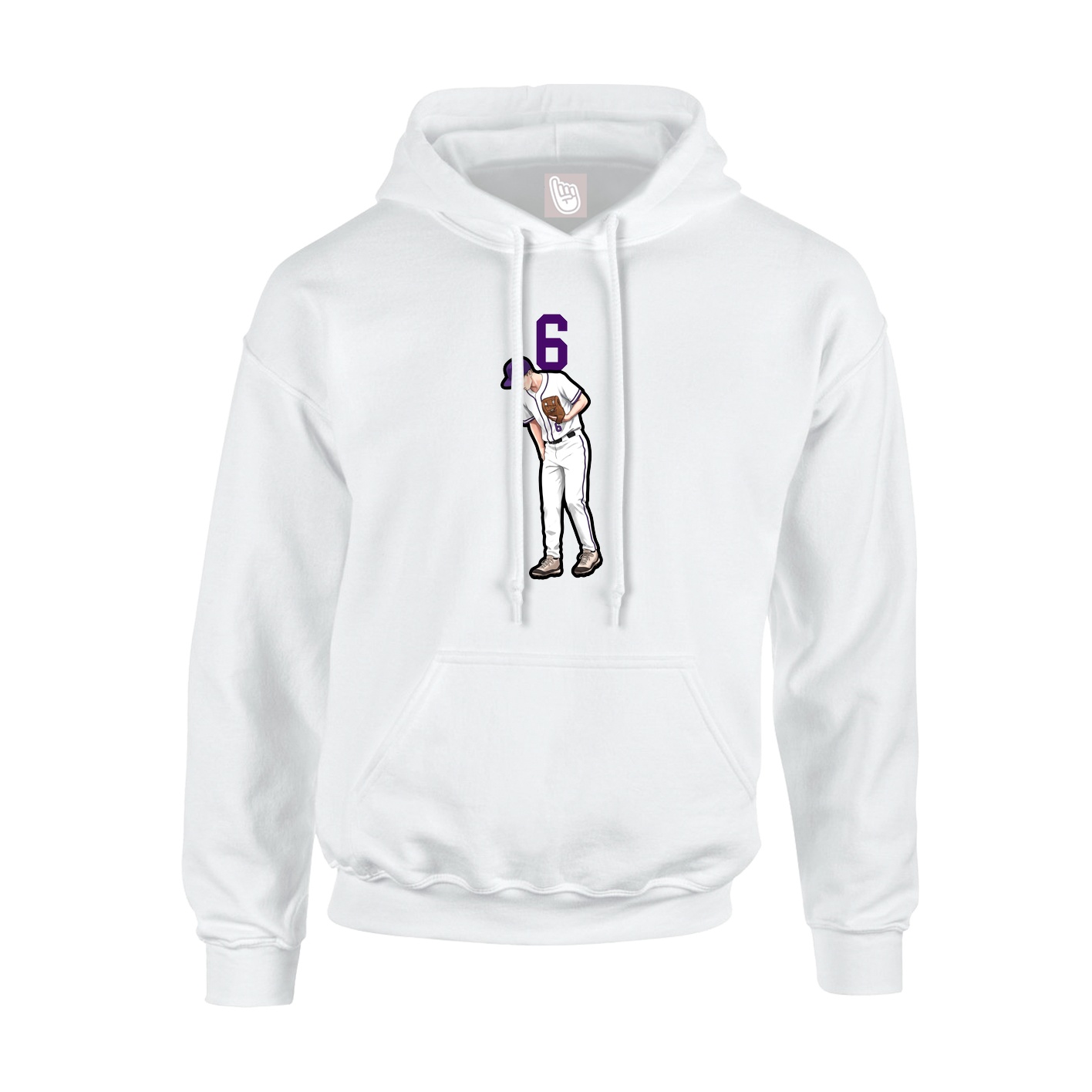 Hoodie — Number Top in White