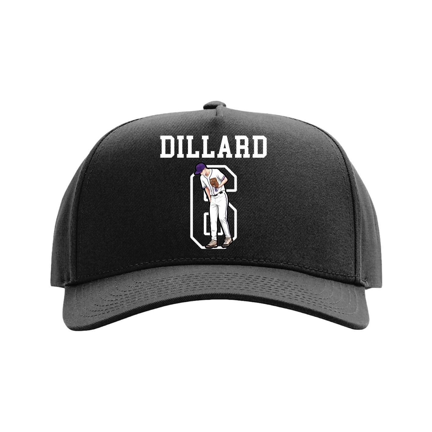 Full Fabric Five-Panel Champ Cap — Shirsey in Black