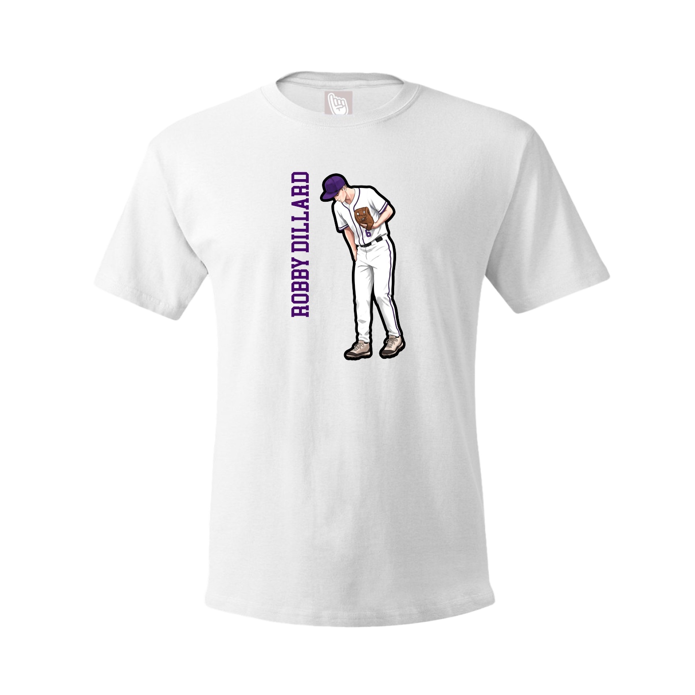 Youth Tee — Name Vertical in White
