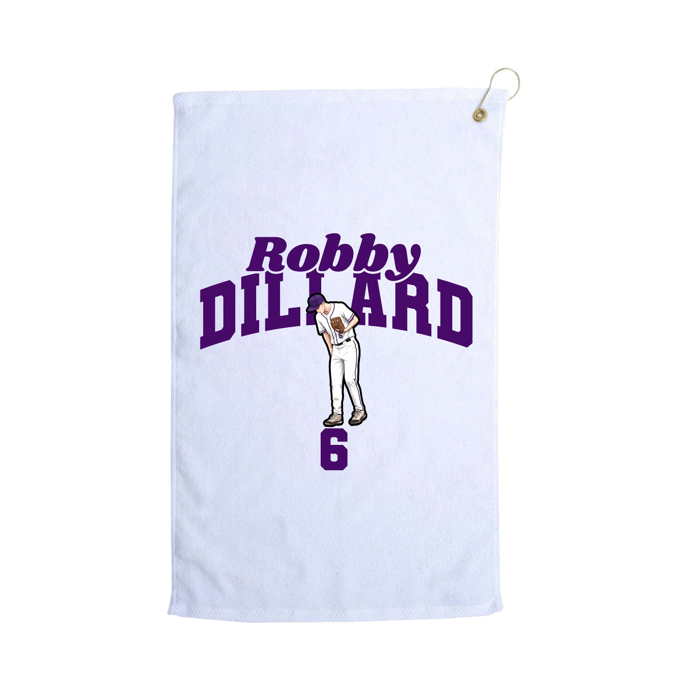 Golf Towel — Signature Arch in White