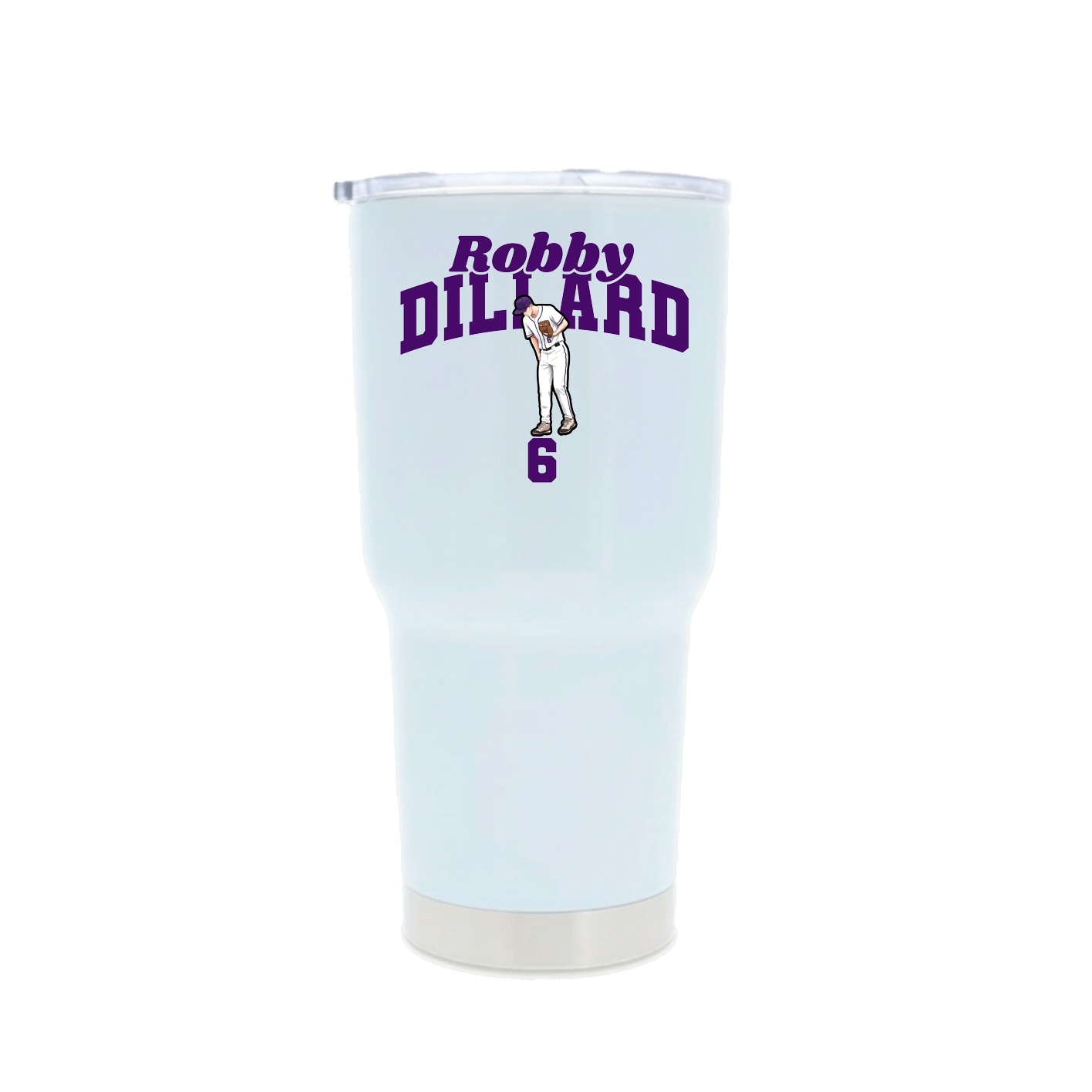 30oz Stainless Steel Tumbler — Signature Arch in White