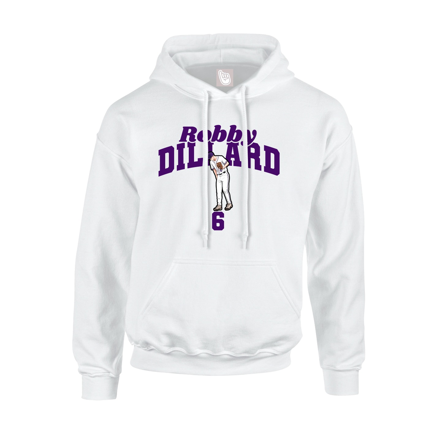 Youth Hoodie — Signature Arch in White