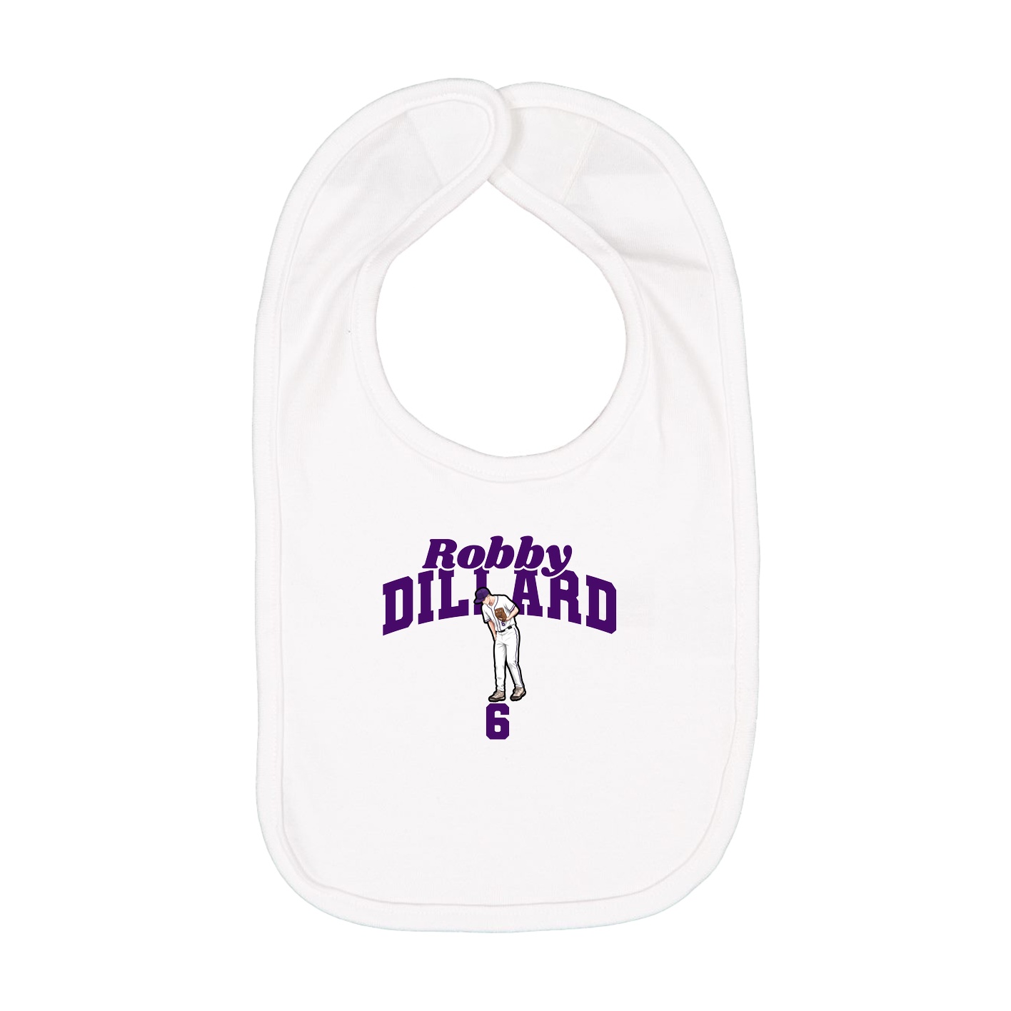 Infant Bib — Signature Arch in White
