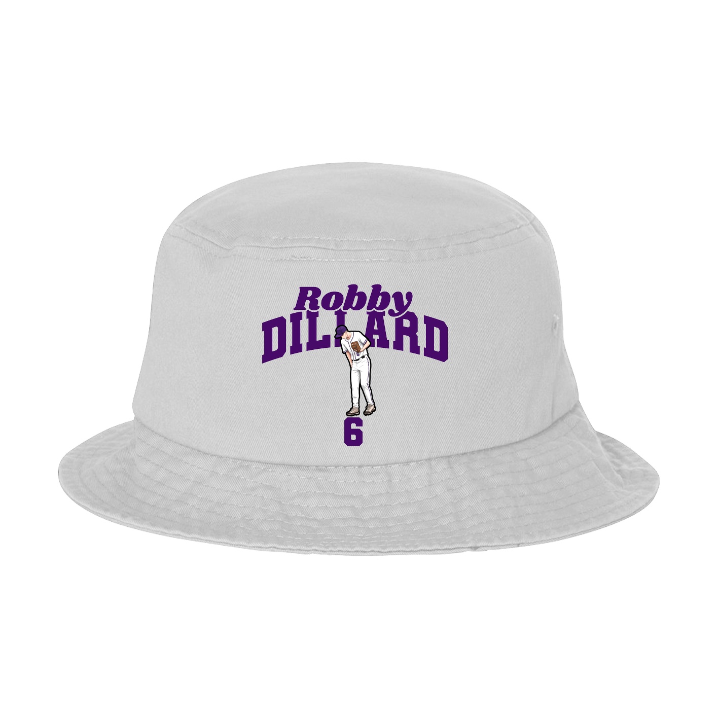 Bucket Cap — Signature Arch in White