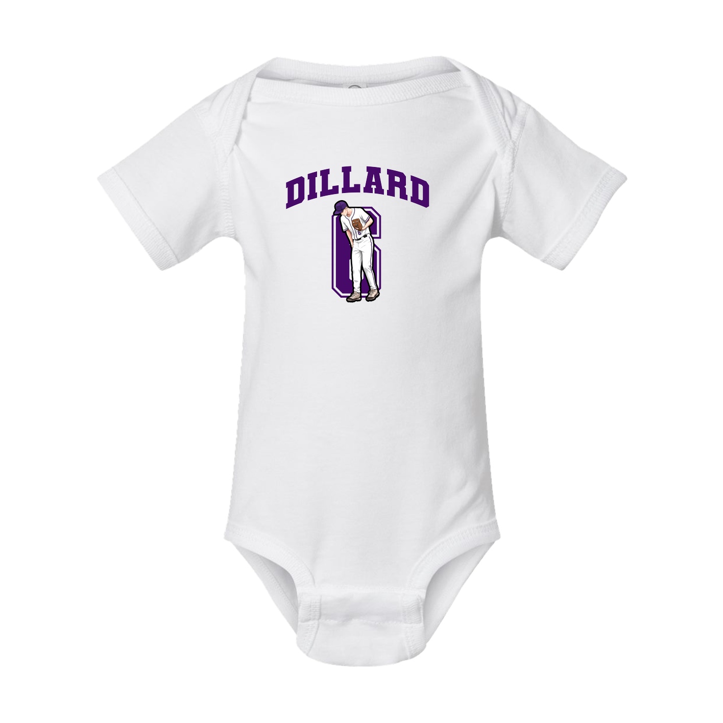 Baby Onesie — Number in White