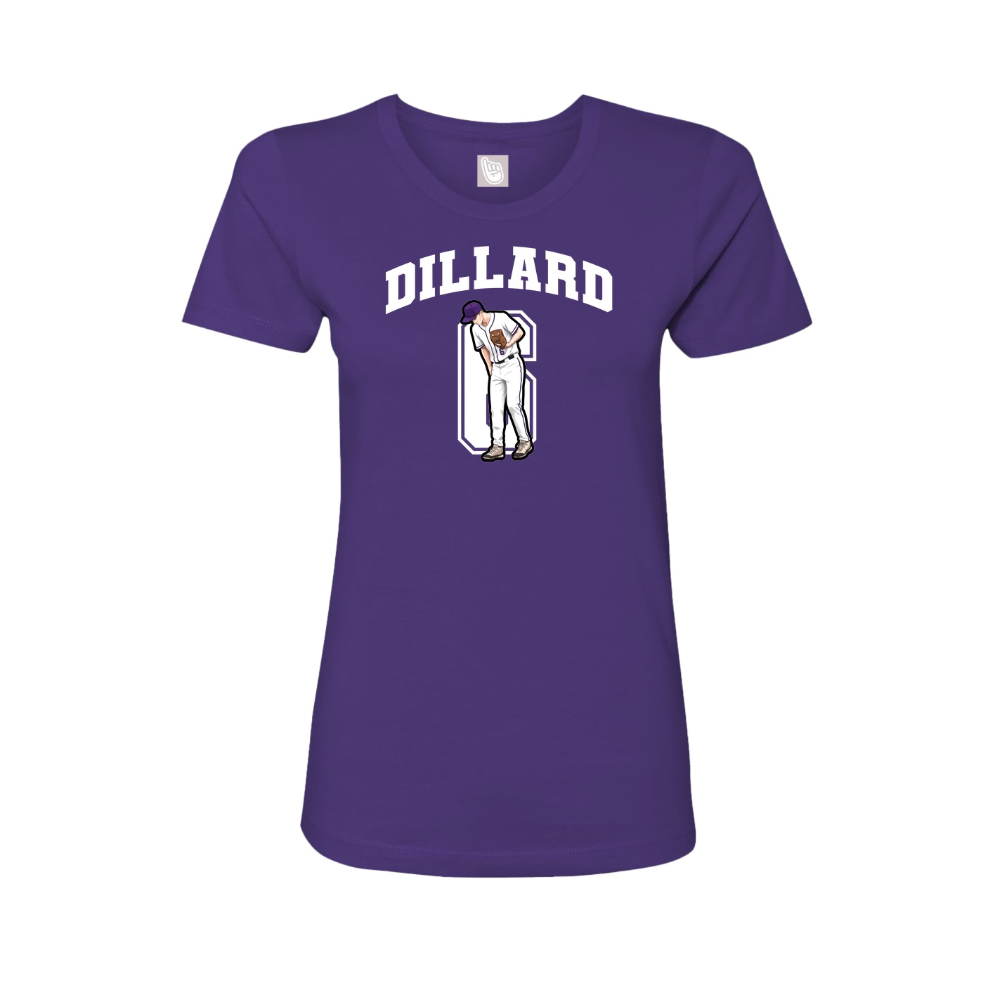 Fitted Women's Tee — Number in Purple