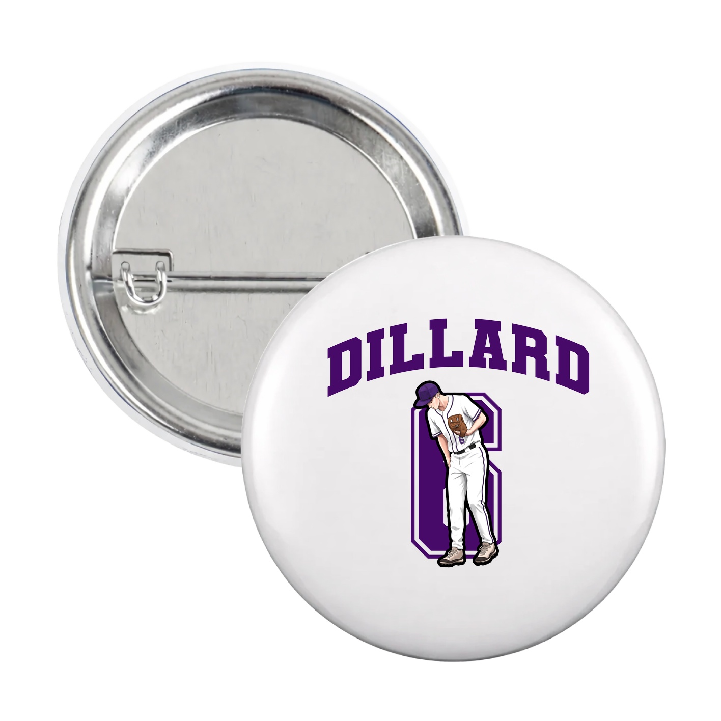 Game Day Button — Number in White