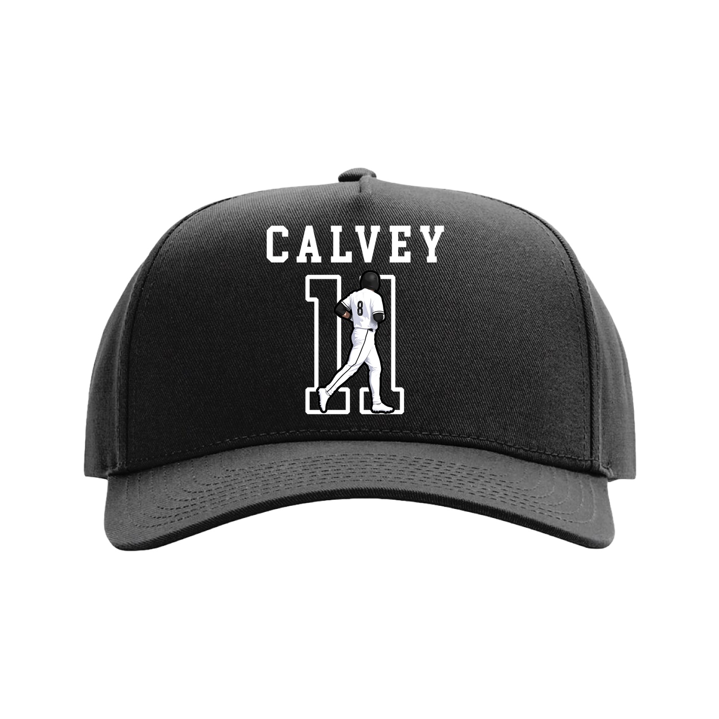 Full Fabric Five-Panel Champ Cap — Shirsey in Black