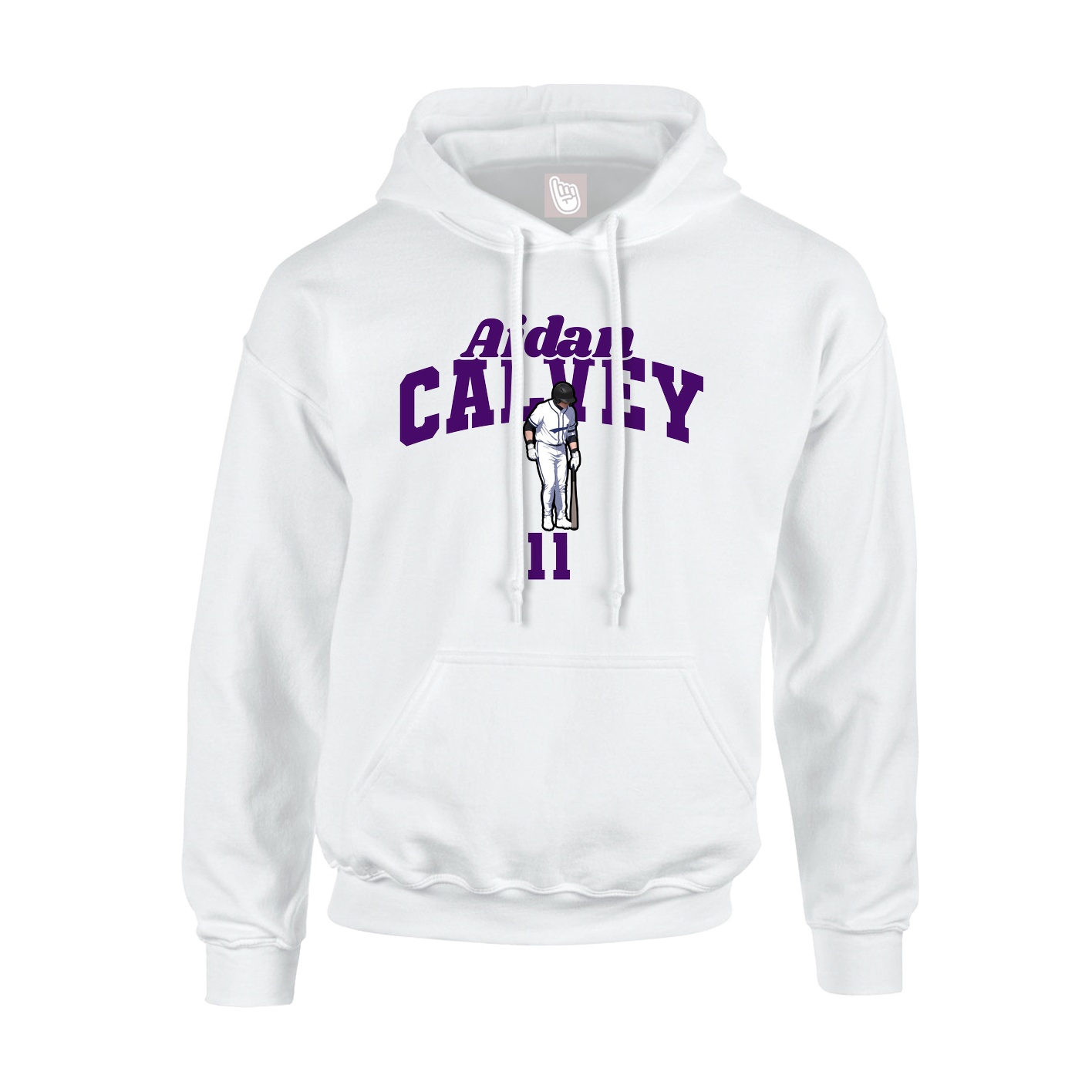 Hoodie — Signature Arch in White