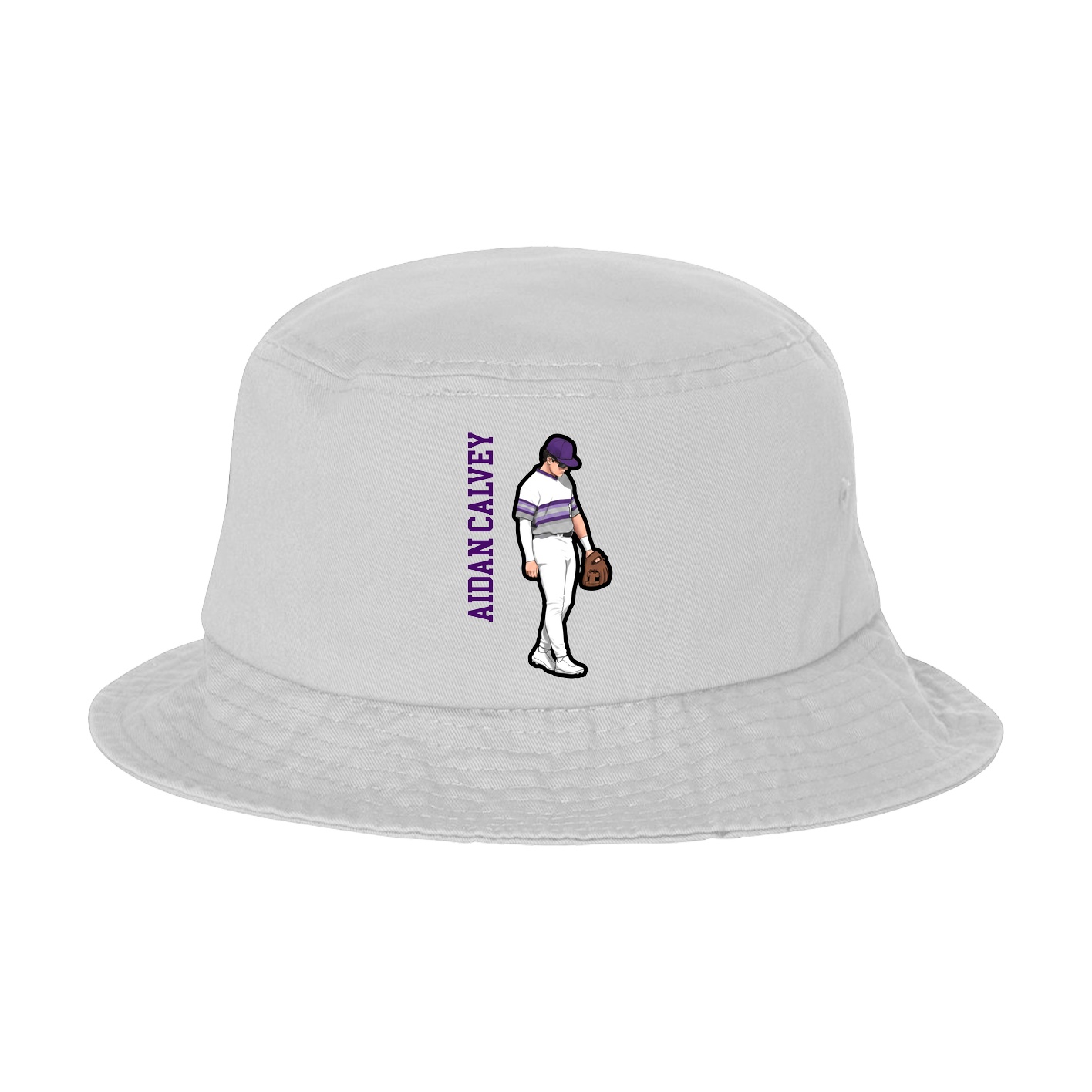 Bucket Cap — Name Vertical in White