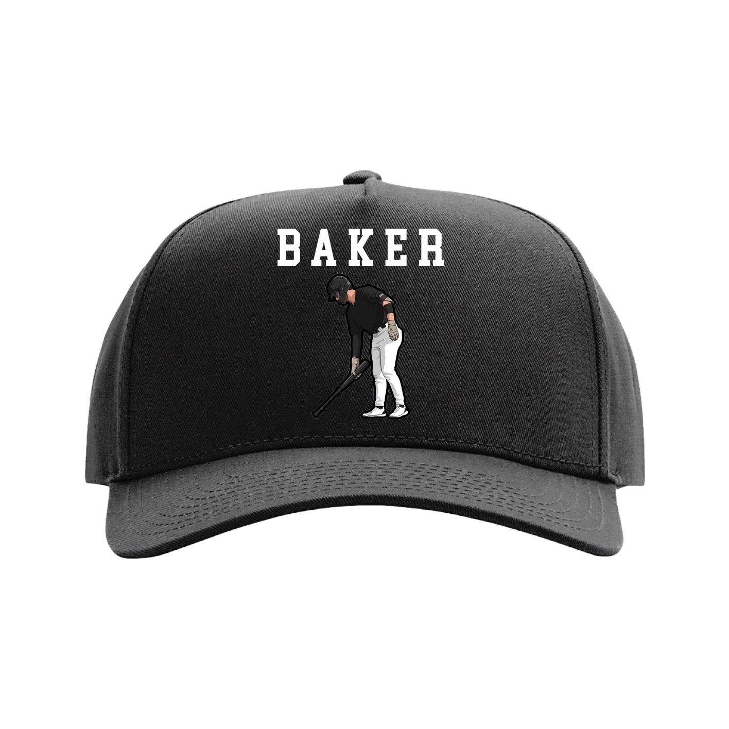 Full Fabric Five-Panel Champ Cap — Shirsey in Black