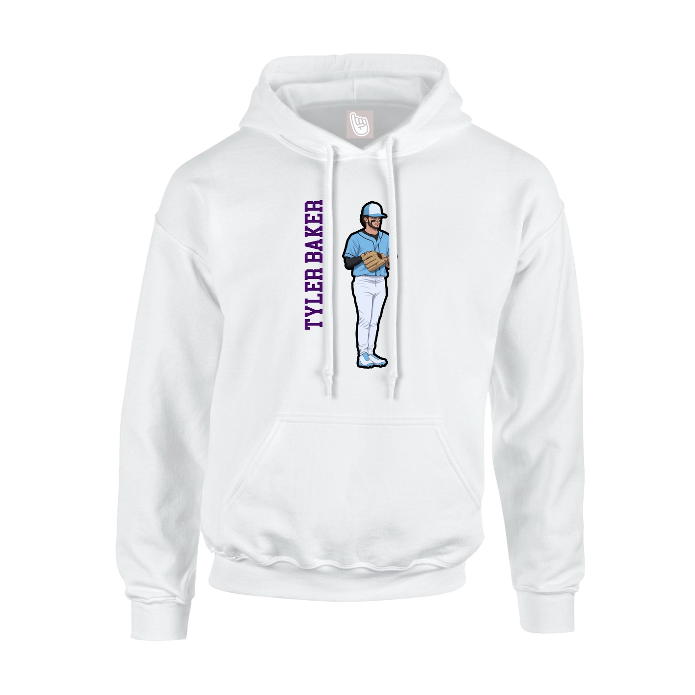 Hoodie — Name Vertical in White