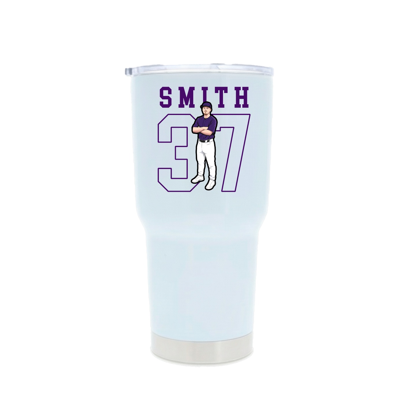 30oz Stainless Steel Tumbler — Shirsey in White