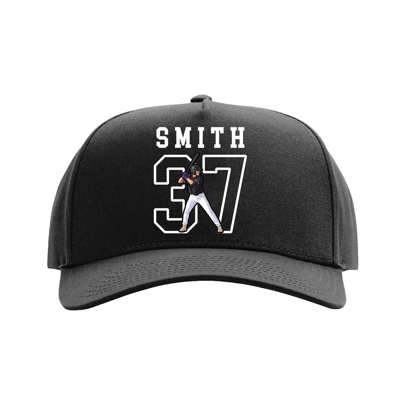 Full Fabric Five-Panel Champ Cap — Shirsey in Black