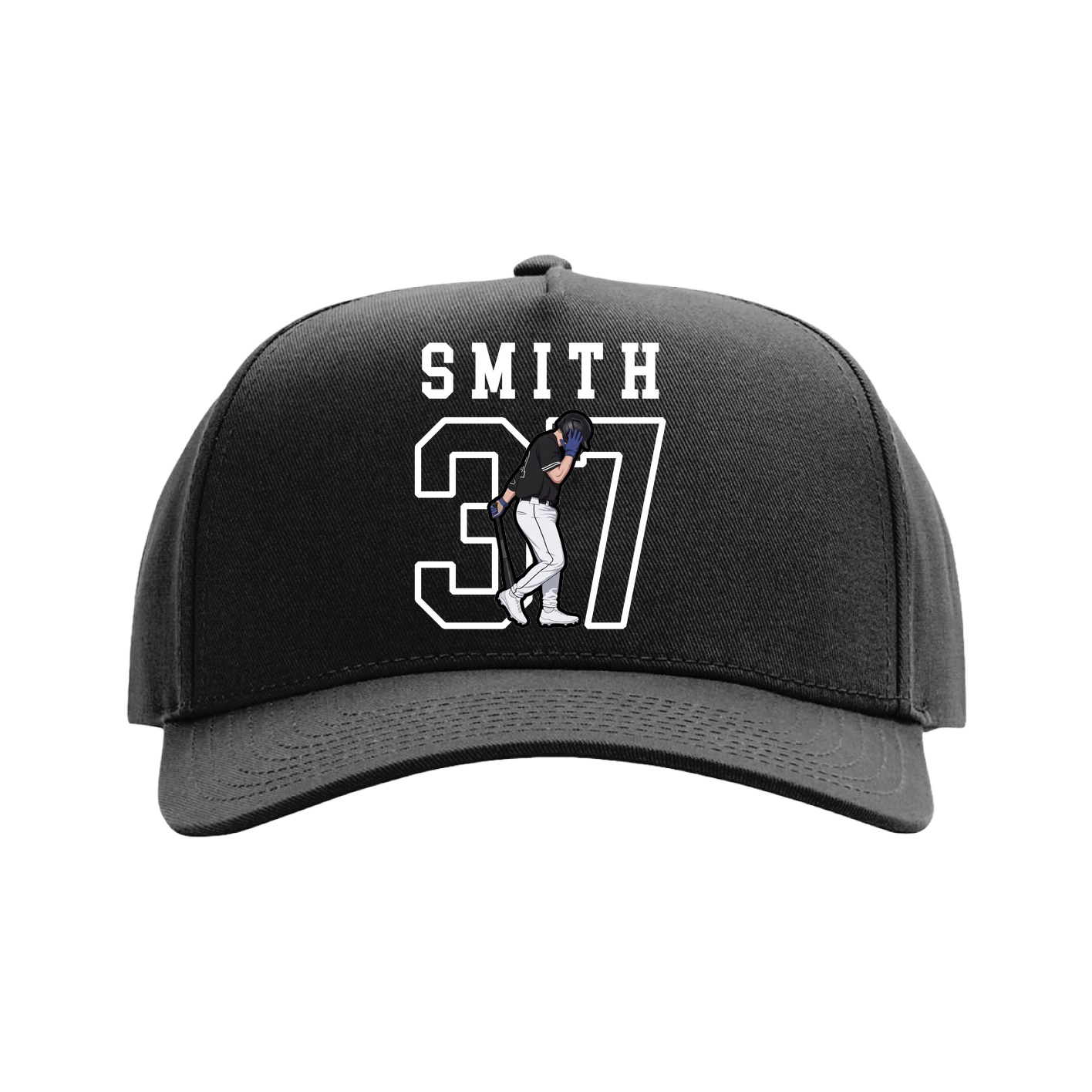 Full Fabric Five-Panel Champ Cap — Shirsey in Black