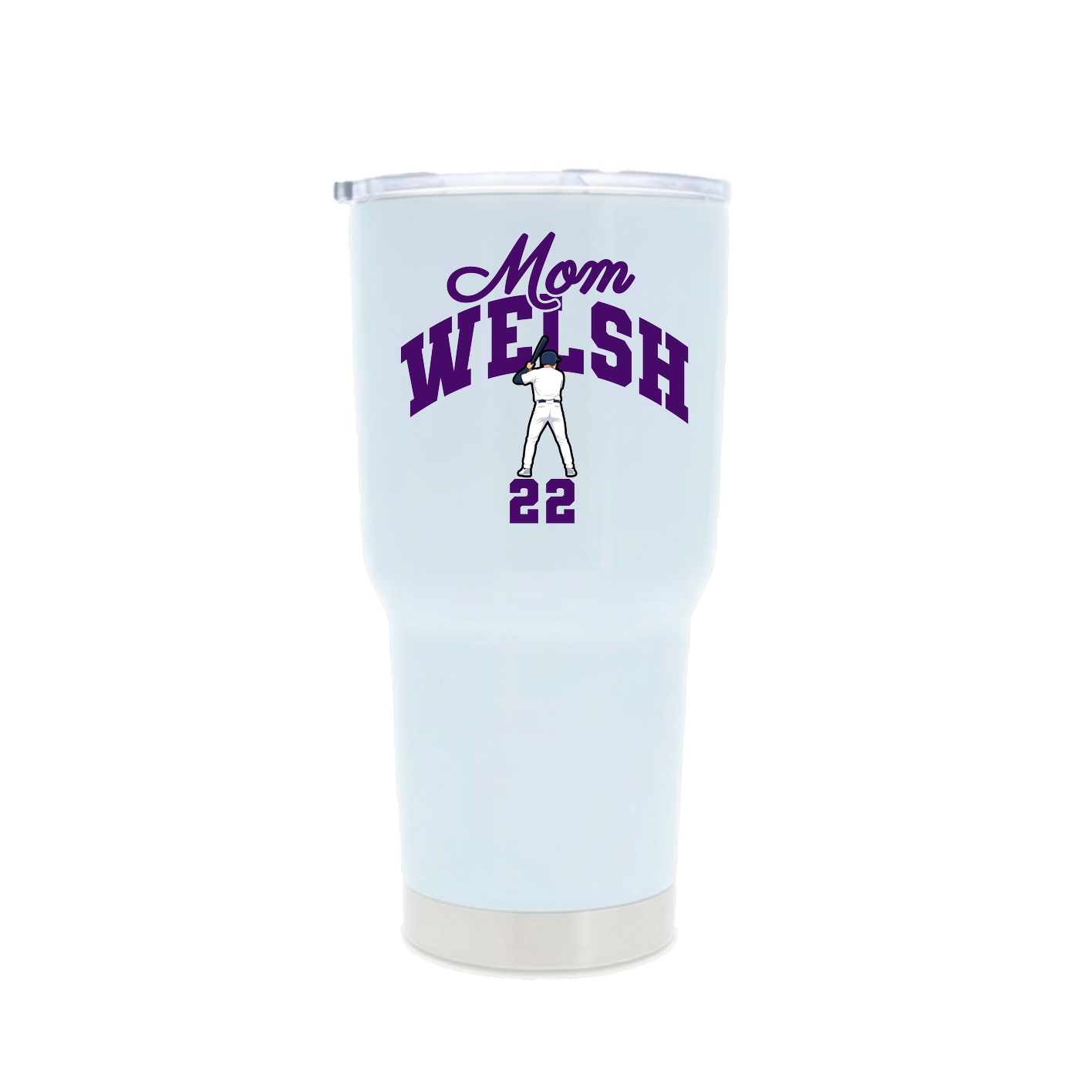 30oz Stainless Steel Tumbler — Mothers Day Arch in White