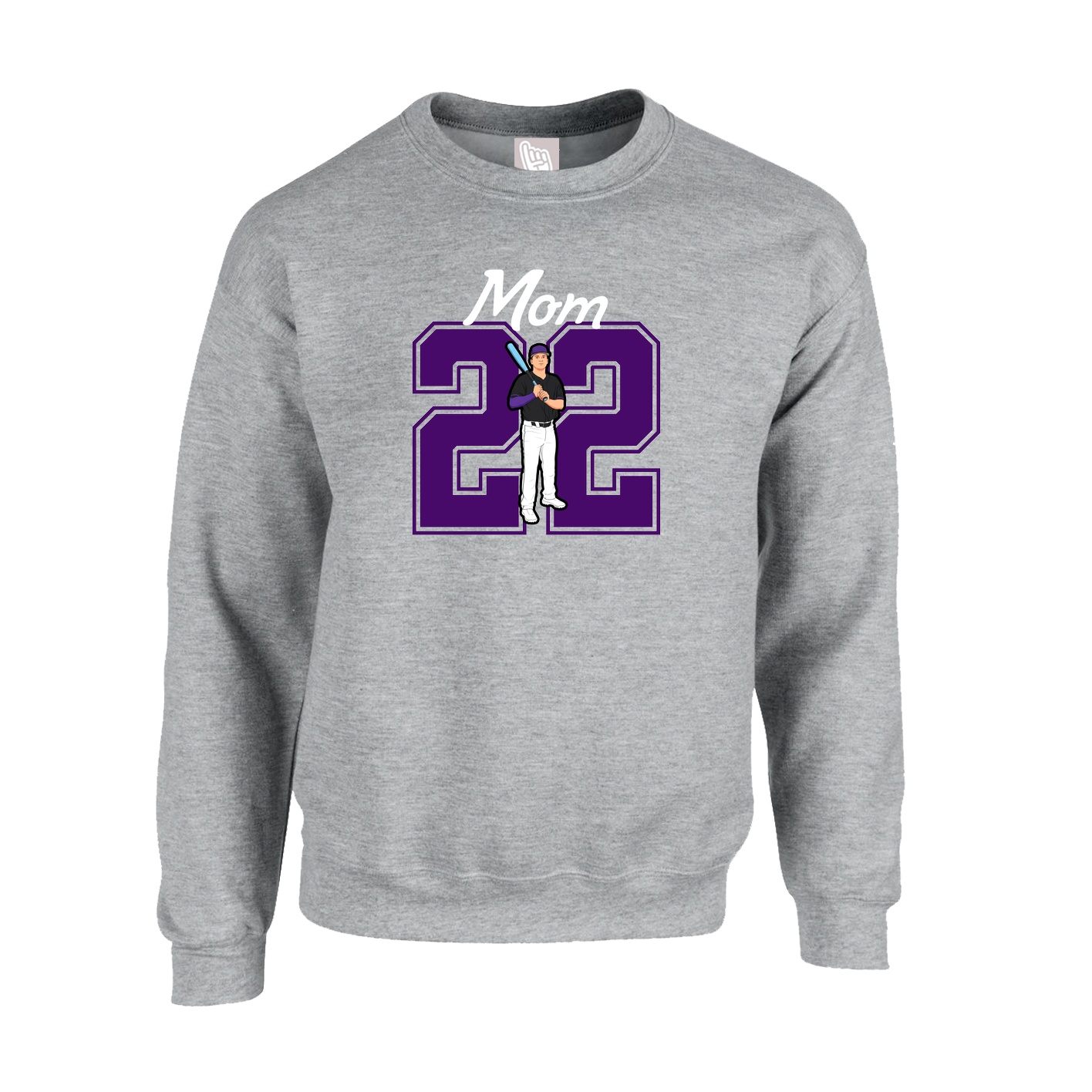Fleece Crew — Mothers Day Shirsey in Grey