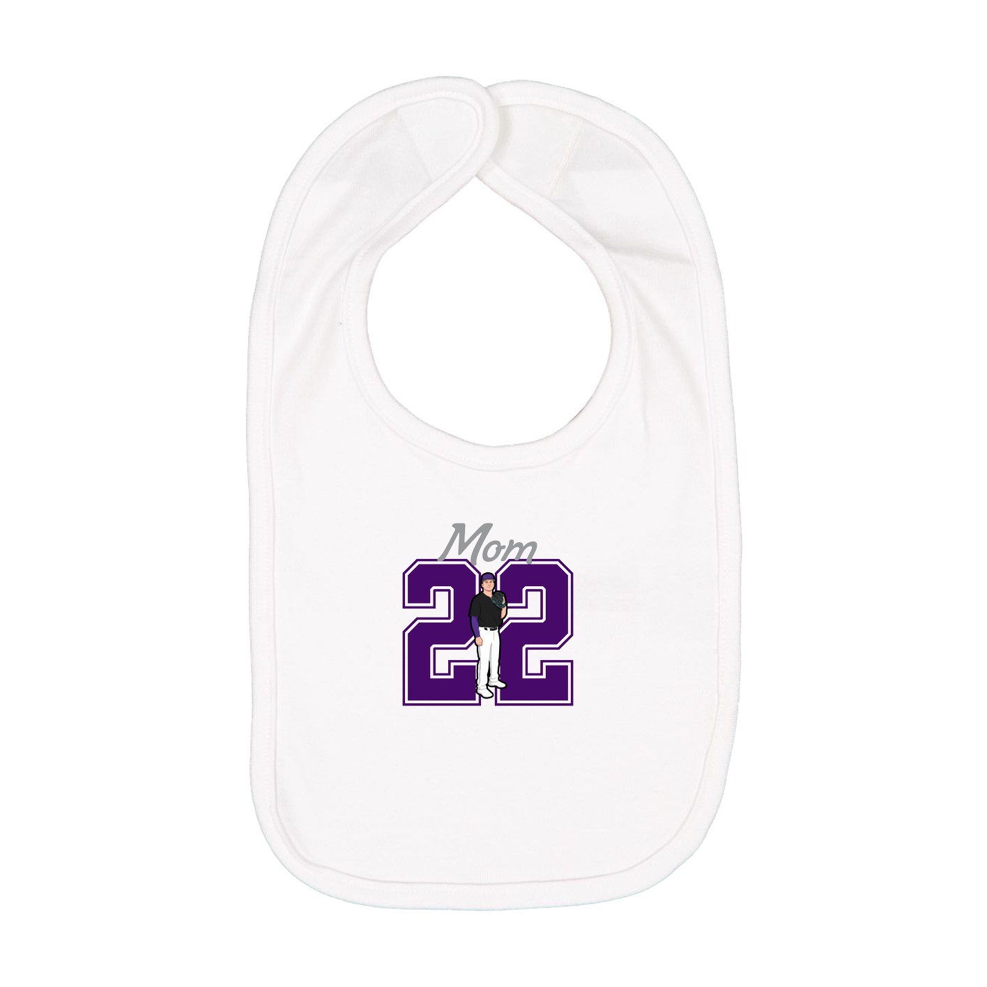 Infant Bib — Mothers Day Shirsey in White