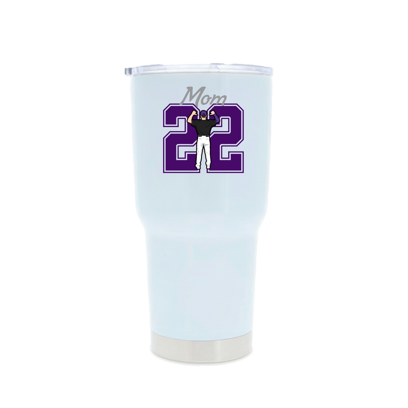 30oz Stainless Steel Tumbler — Mothers Day Shirsey in White