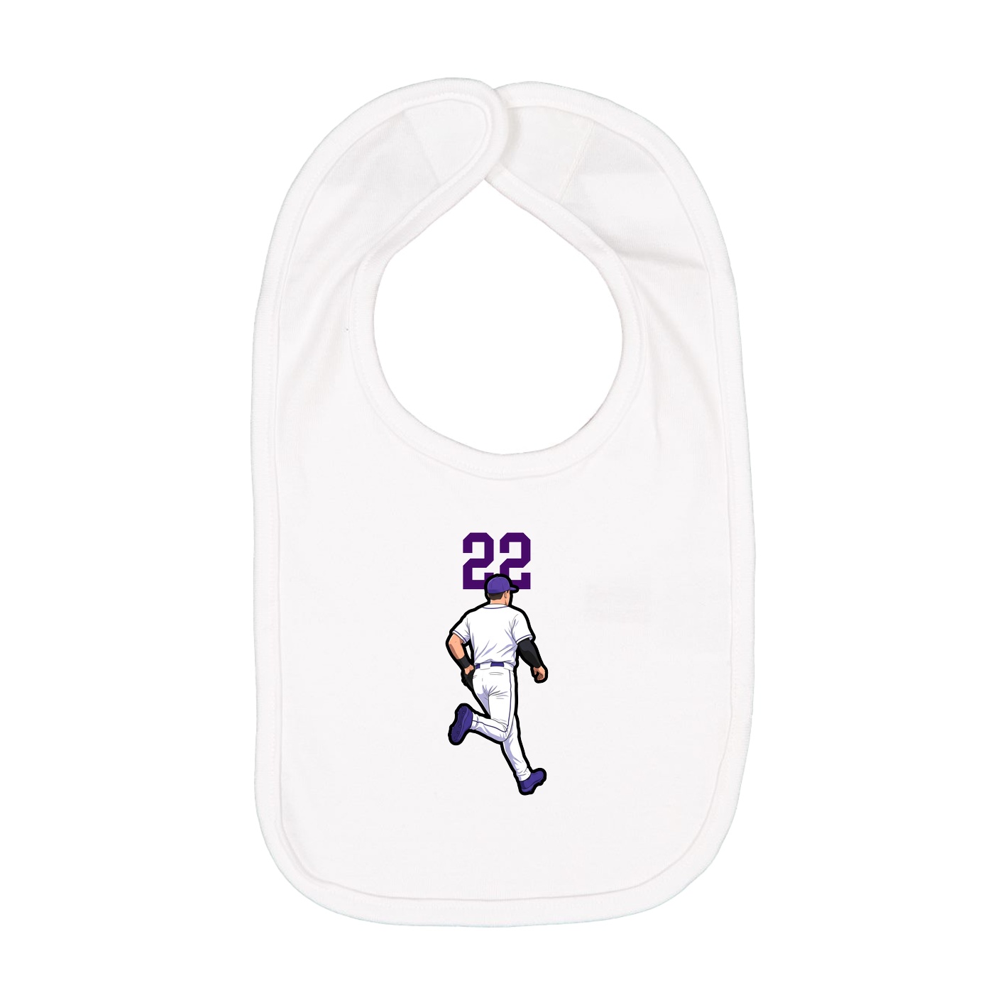 Infant Bib — Number Top in White