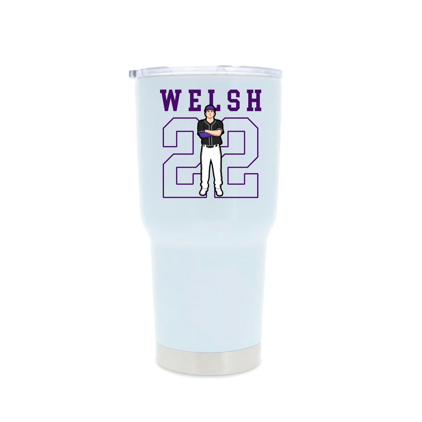 30oz Stainless Steel Tumbler — Shirsey in White