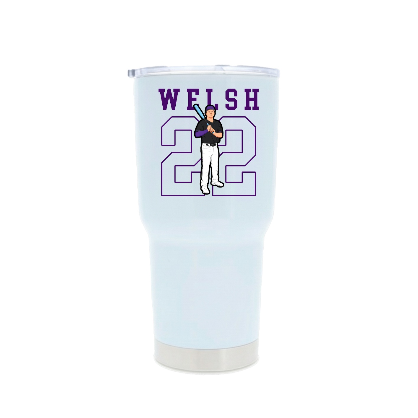 30oz Stainless Steel Tumbler — Shirsey in White