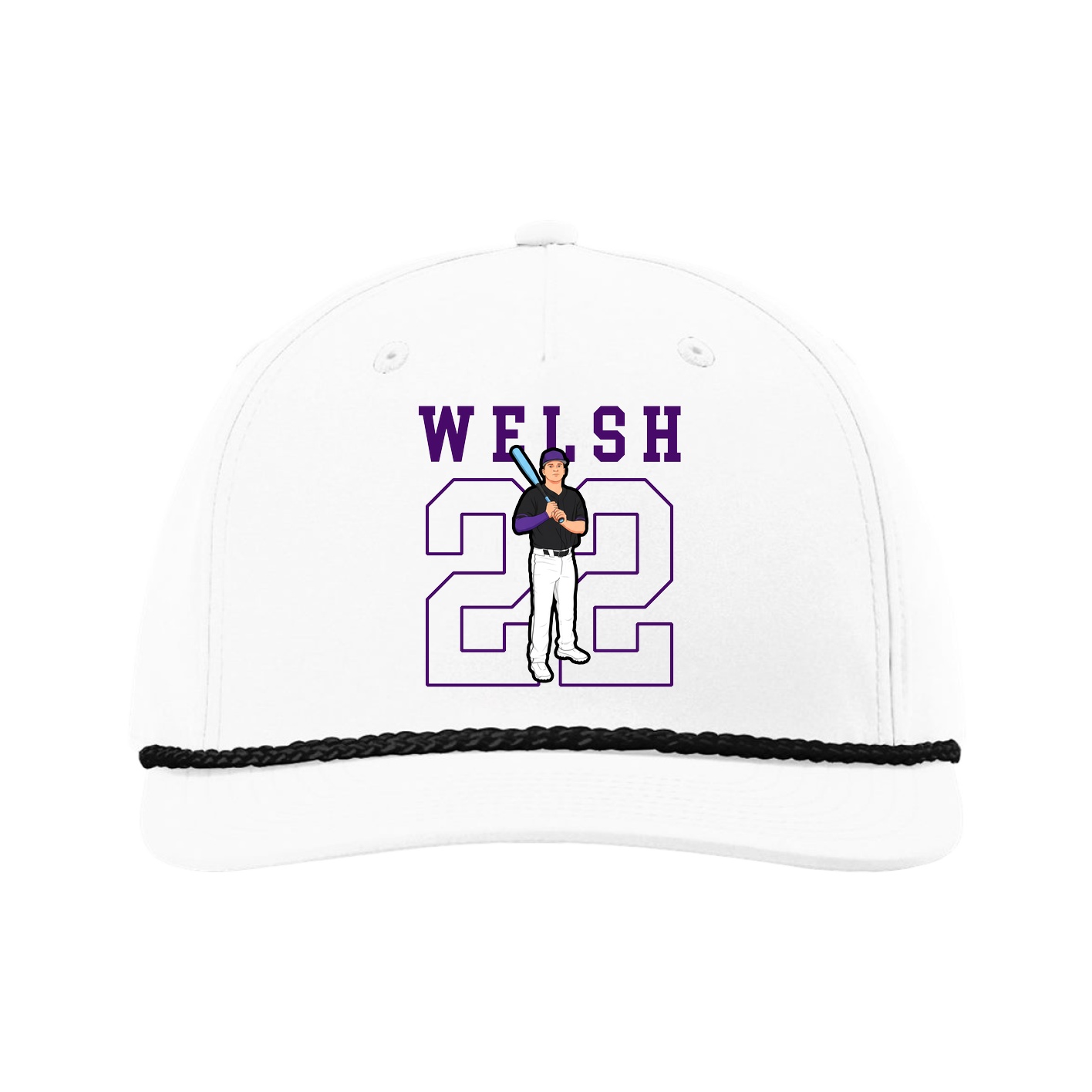 Five-Panel Classic Rope Cap — Shirsey in White