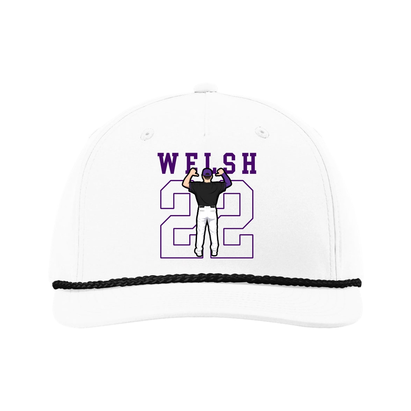 Five-Panel Classic Rope Cap — Shirsey in White
