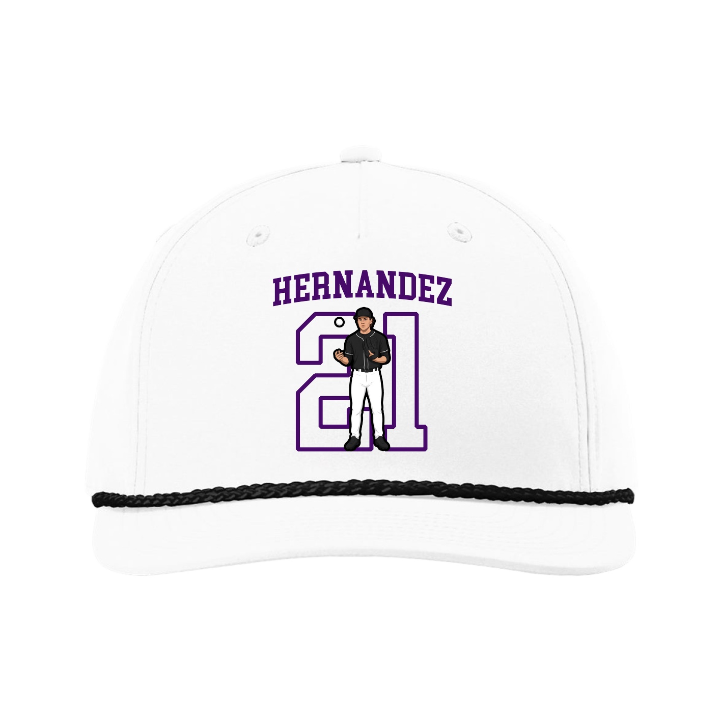 Five-Panel Classic Rope Cap — Shirsey in White