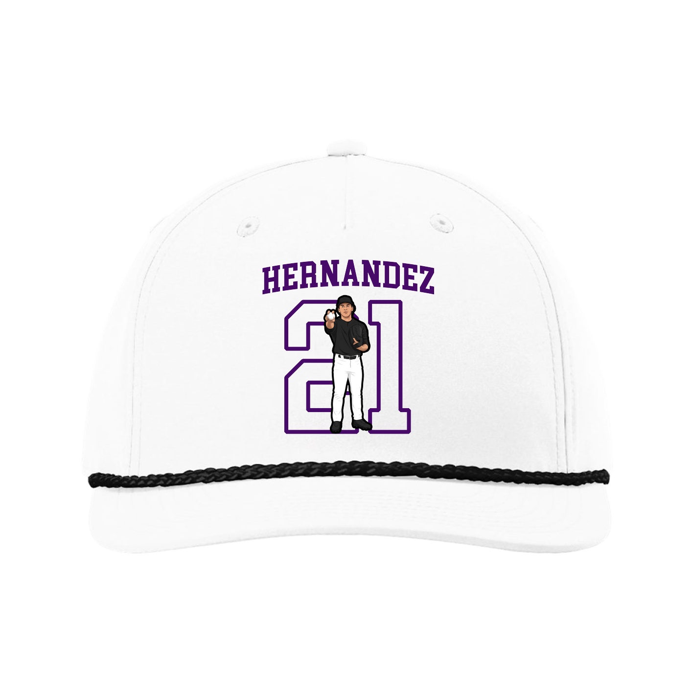 Five-Panel Classic Rope Cap — Shirsey in White