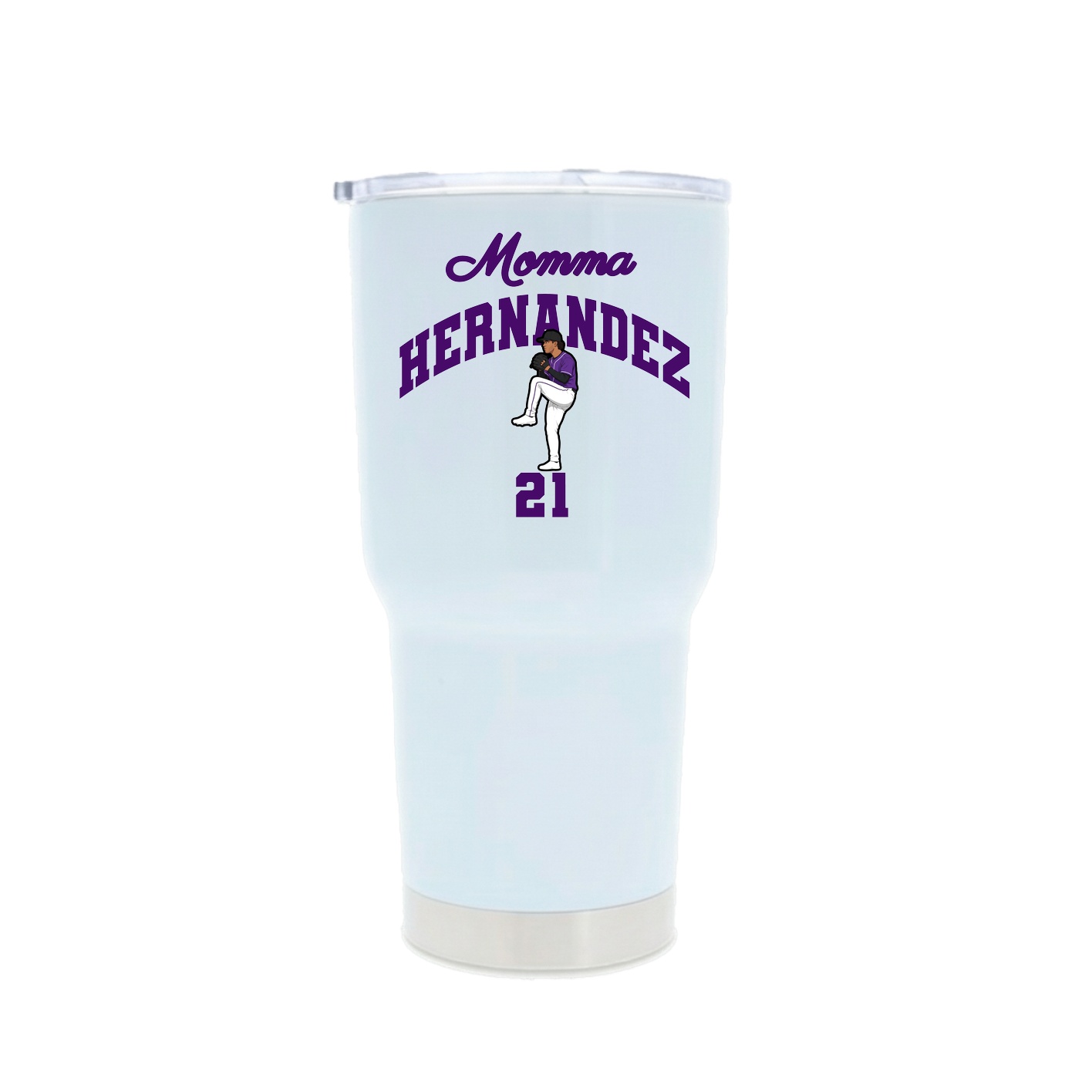 30oz Stainless Steel Tumbler — Mothers Day Arch in White