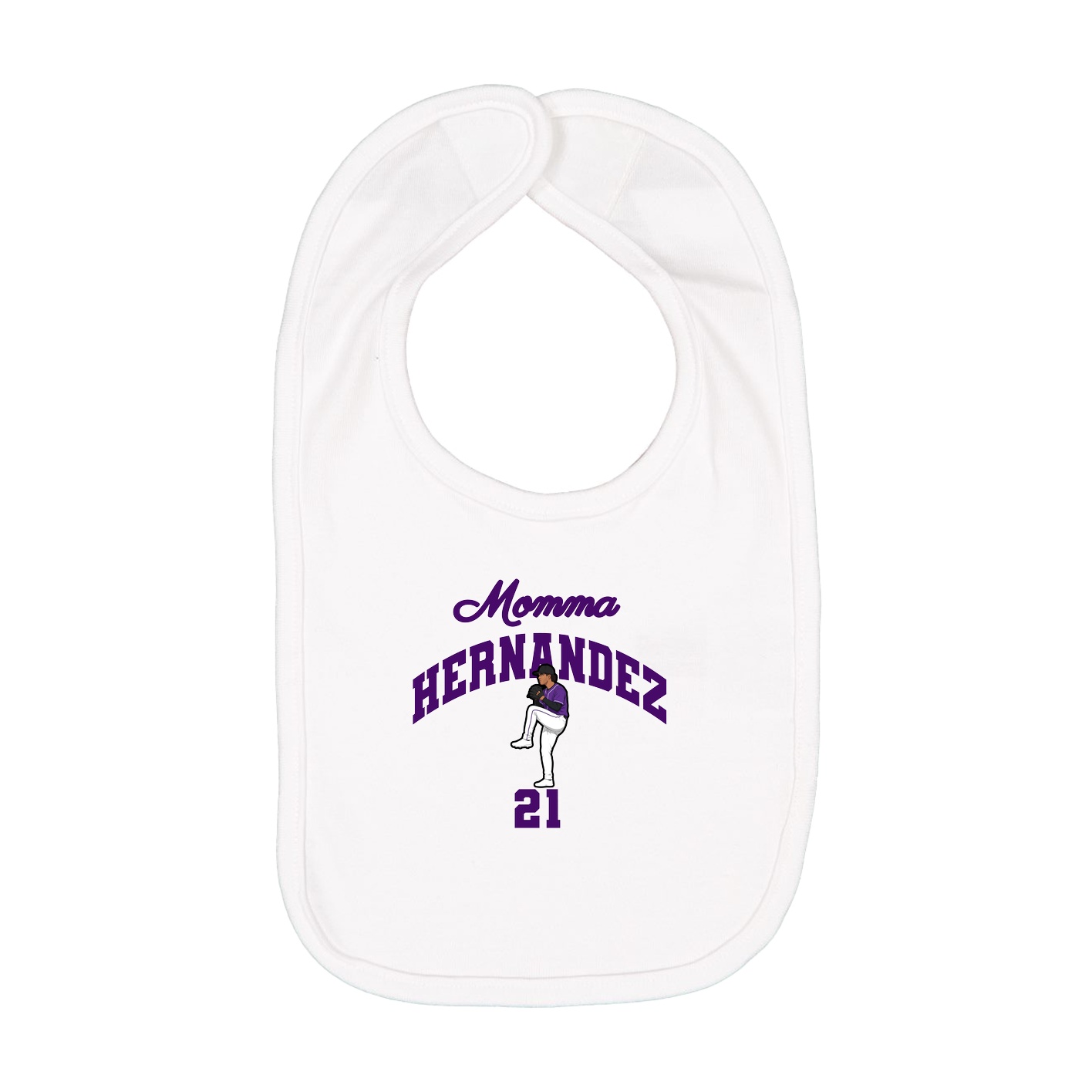 Infant Bib — Mothers Day Arch in White